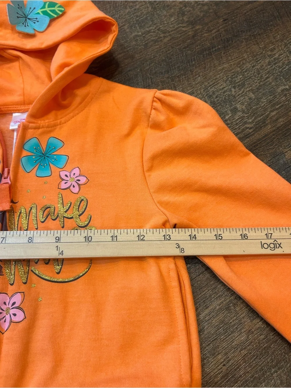 Disney Moana Girls' Hooded Jacket with Tulle Hem